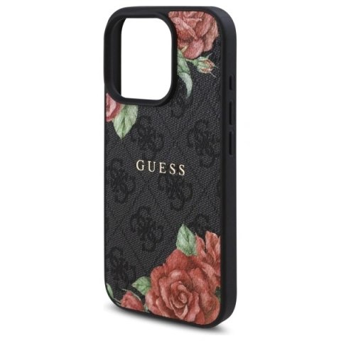 Etui Guess GUHMP16XP4ROPEMCK Apple iPhone 16 Pro Max hardcase 4G Flowers Print MagSafe czarny/black