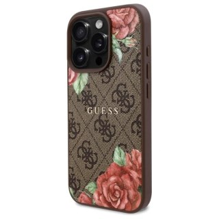 Etui Guess GUHMP16XP4ROPEMCW Apple iPhone 16 Pro Max hardcase 4G Flowers Print MagSafe brązowy/brown