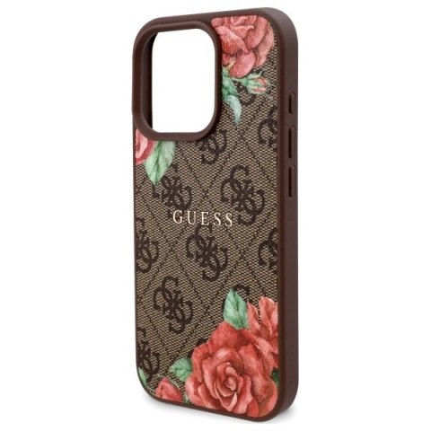 Etui Guess GUHMP16XP4ROPEMCW Apple iPhone 16 Pro Max hardcase 4G Flowers Print MagSafe brązowy/brown