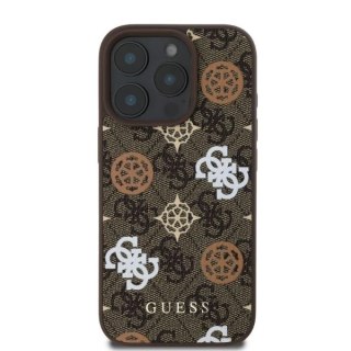 Etui Guess GUHMP16LP4PWPW Apple iPhone 16 Pro hardcase Peony On 4G Background MagSafe brązowy/brown