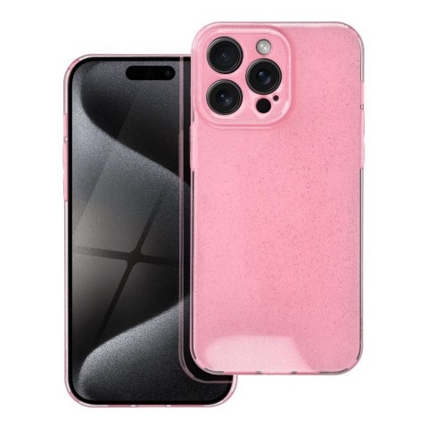 Etui CLEAR CASE 2 mm BLINK do iPhone 15 Pro Max różowy