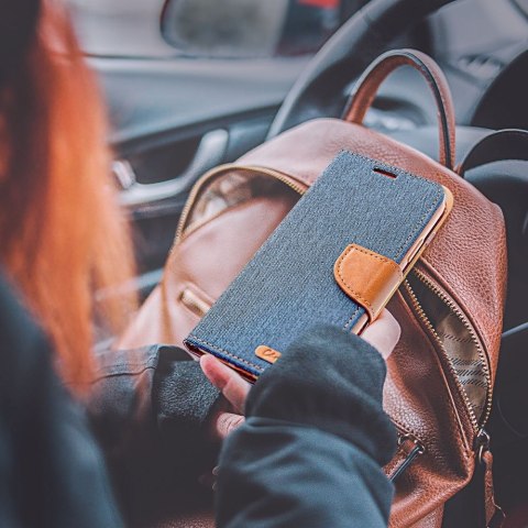 Etui CANVAS Book do iPhone 16 granatowy