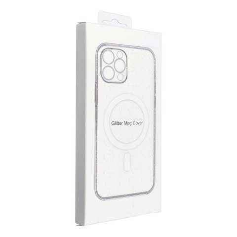 Etui CLEAR MAG COVER z ochroną aparatu kompatybilny z MagSafe do iPhone 14 Pro transparent glitter