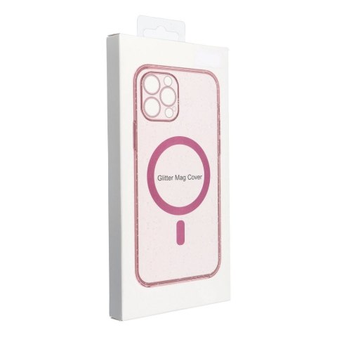 Etui CLEAR MAG COVER z ochroną aparatu kompatybilny z MagSafe do iPhone 15 Pro Max pink glitter