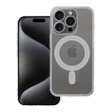 Etui CLEAR MAG COVER z ochroną aparatu kompatybilny z MagSafe do iPhone 15 Pro transparentny