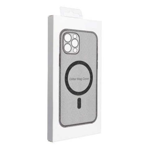 Etui CLEAR MAG COVER z ochroną aparatu kompatybilny z MagSafe do iPhone 15 Pro Max black glitter