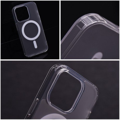 Futerał FROST MAG COVER kompatybilny z MagSafe do IPHONE 12 transparentny