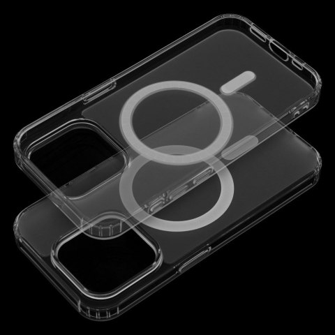 Etui FROST MAG COVER kompatybilny z MagSafe do iPhone 14 transparentny