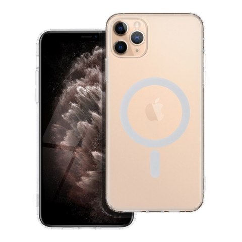 Etui FROST MAG COVER z ochroną aparatu kompatybilny z MagSafe do iPhone 11 Pro Max transparentny