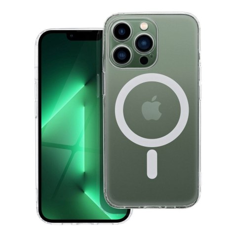Etui FROST MAG COVER z ochroną aparatu kompatybilny z MagSafe do iPhone 13 Pro transparentny