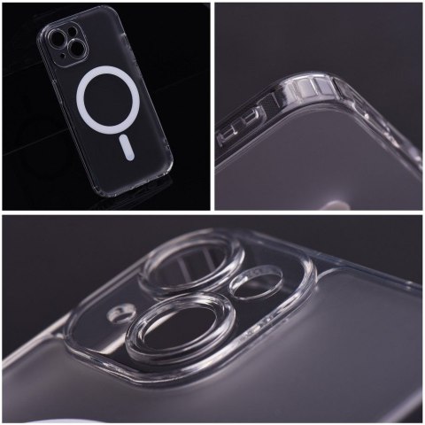 Etui FROST MAG COVER z ochroną aparatu kompatybilny z MagSafe do iPhone 13 Pro transparentny
