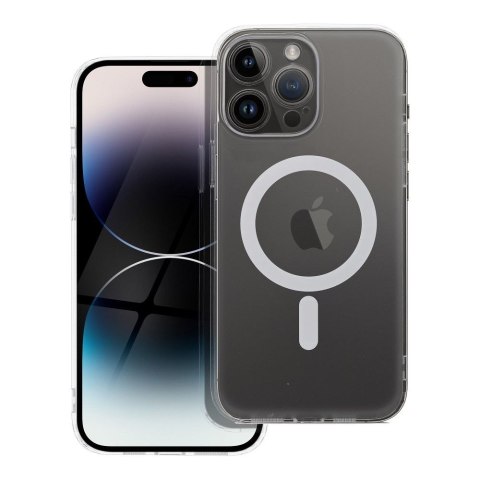 Etui FROST MAG COVER z ochroną aparatu kompatybilny z MagSafe do iPhone 14 Pro Max transparentny