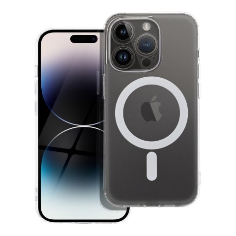 Etui FROST MAG COVER z ochroną aparatu kompatybilny z MagSafe do iPhone 14 Pro transparentny