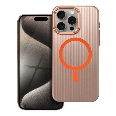 Etui SIMPLY kompatybilny z MagSafe do iPhone 15 Pro Max tytan pustynny