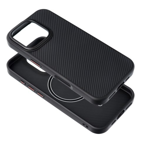 Carbon Elite Mag Cover kompatybilny z MagSafe pasuje do iPhone 15 PRO MAX czarny