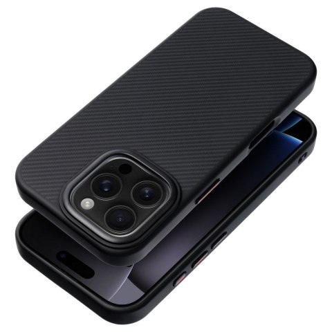 Carbon Elite Mag Cover kompatybilny z MagSafe pasuje do iPhone 15 PRO MAX czarny