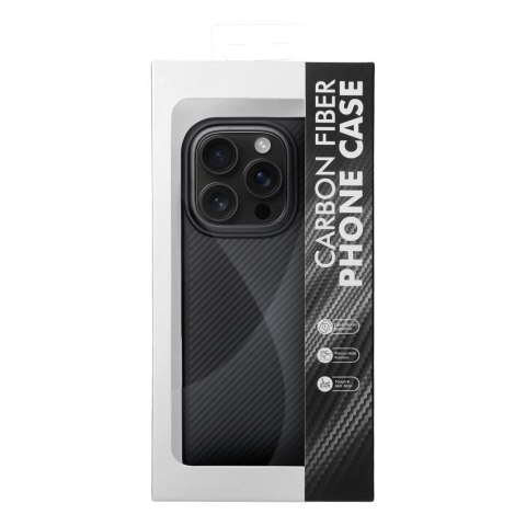 Carbon Elite Mag Cover kompatybilny z MagSafe pasuje do iPhone 15 PRO MAX czarny
