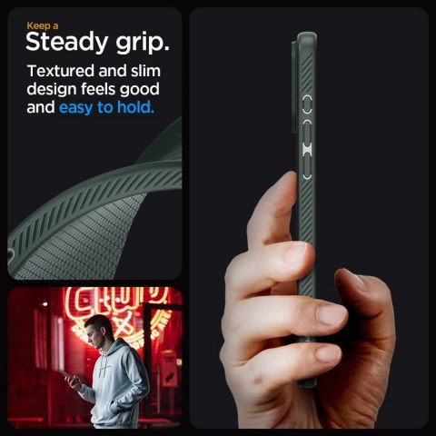 SPIGEN Etui LIQUID AIR do iPhone 15 Pro Max abyss green