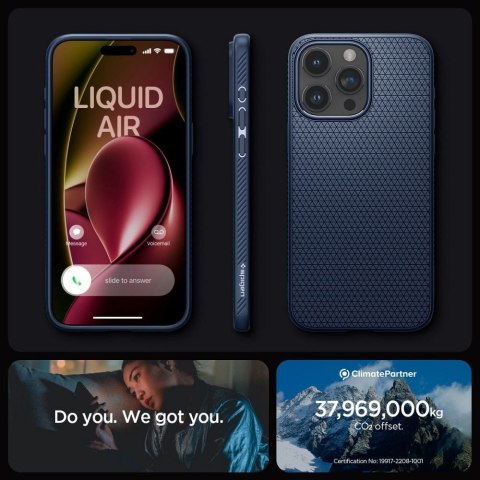 SPIGEN Etui LIQUID AIR do iPhone 15 Pro Max navy blue