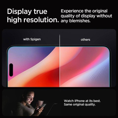 SPIGEN szkło hartowane GLAS.TR "EZ FIT" do iPhone 16 Pro Max clear