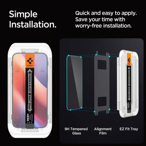 SPIGEN szkło hartowane GLAS.TR "EZ FIT" do iPhone 16 Pro Max clear