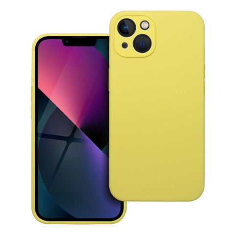 Etui SILICONE 2mm do iPhone 13 żółty