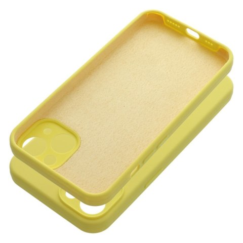 Etui SILICONE 2mm do iPhone 13 żółty
