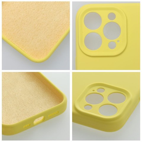 Etui SILICONE 2mm do iPhone 13 żółty