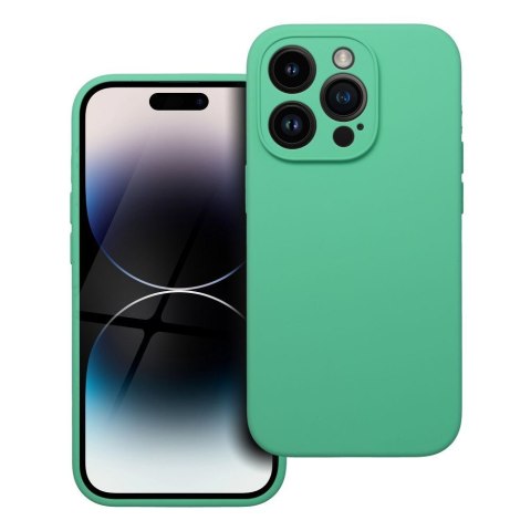 Etui SILICONE 2mm do iPhone 14 Pro miętowy