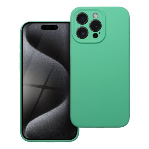 Etui SILICONE 2mm do iPhone 15 Pro Max miętowy