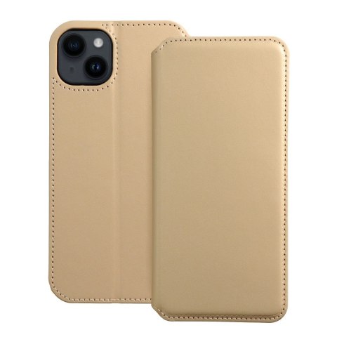 Etui DUAL POCKET Book do iPhone 14 Plus złoty