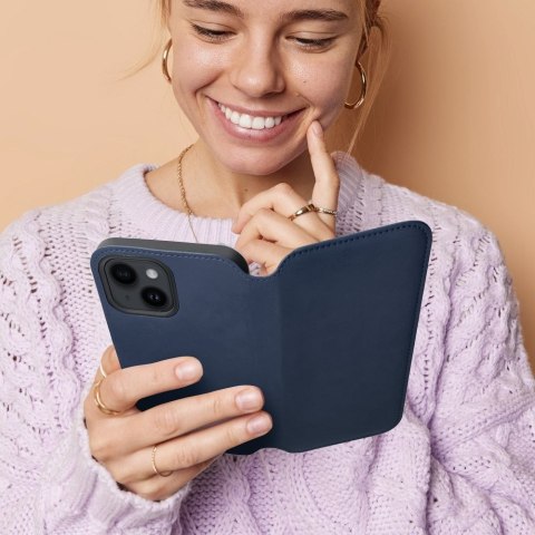 Etui DUAL POCKET Book do iPhone 16 Pro granatowy