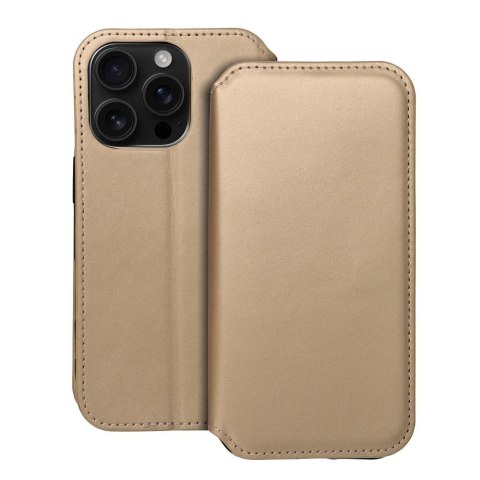 Etui DUAL POCKET Book do iPhone 16 Pro złoty