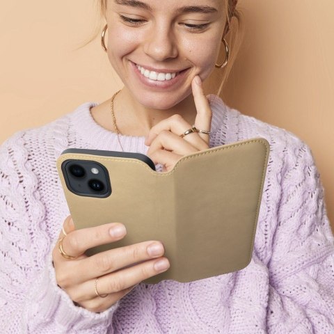 Etui DUAL POCKET Book do iPhone 16 Pro złoty