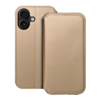 Etui DUAL POCKET Book do iPhone 16 złoty