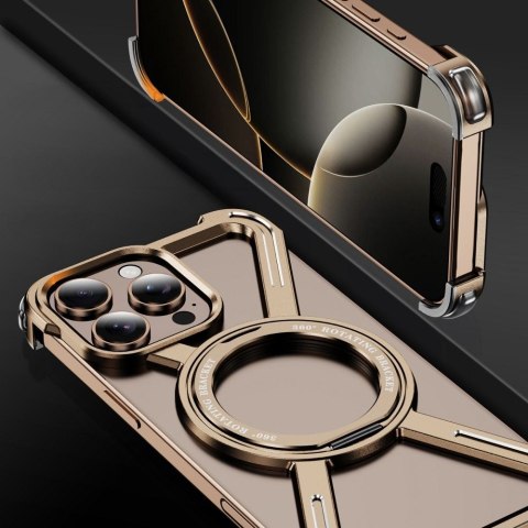 Etui TITANIUM Escort do iPhone 13 / 14 pustynny złoty