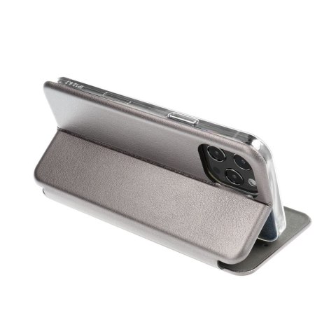 Etui ELEGANCE Book do iPhone 15 Pro Max stalowy