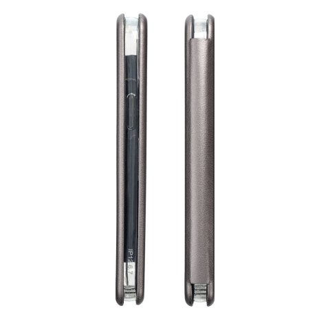 Etui ELEGANCE Book do iPhone 15 Pro Max stalowy