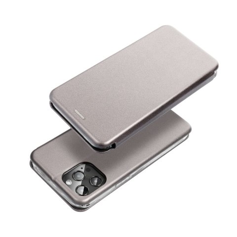 Etui ELEGANCE Book do iPhone 15 Pro Max stalowy
