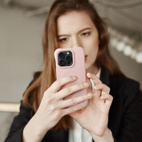 Silicone Zephyr Mag Cover kompatybilny z MagSafe do iPhone 14 PLUS różowy