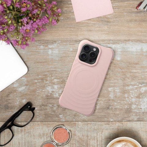 Silicone Zephyr Mag Cover kompatybilny z MagSafe do iPhone 14 PLUS różowy