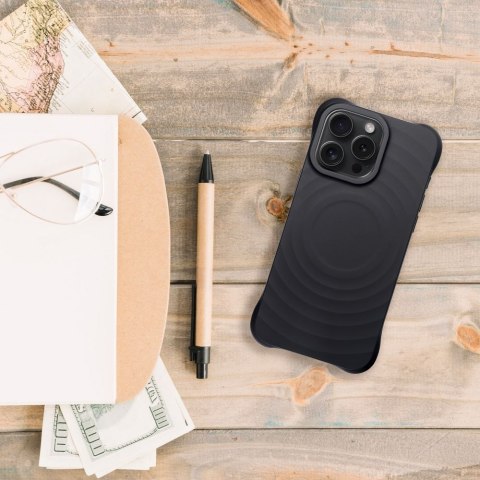 Silicone Zephyr Mag Cover kompatybilny z MagSafe do iPhone 14 PRO czarny