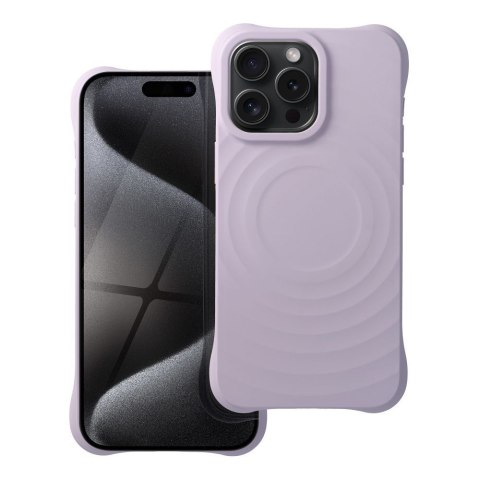 Silicone Zephyr Mag Cover kompatybilny z MagSafe do iPhone 15 PRO MAX liliowy