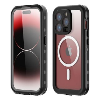 Etui wodoodporny SHELLBOX DOT kompatybilny z MagSafe do iPhone 15 Pro czarny
