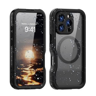 Etui wodoodporny SHELLBOX GT kompatybilny z MagSafe do iPhone 16 Pro czarny