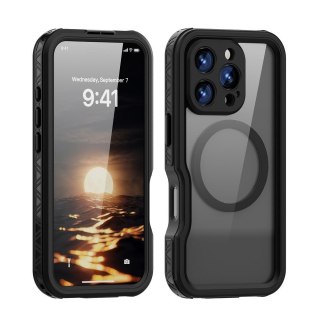 Etui wodoodporny SHELLBOX GT kompatybilny z MagSafe do iPhone 16 Pro czarny