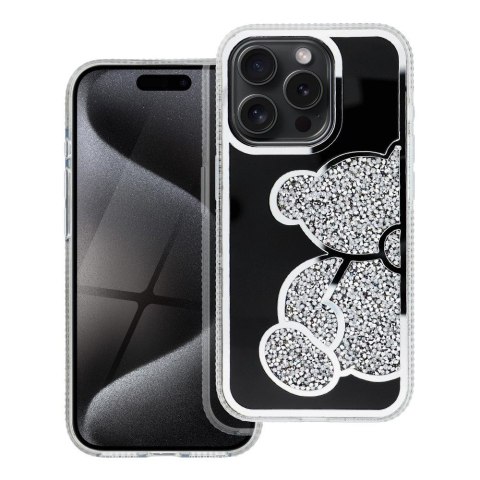 Etui TEDDY BEAR do iPhone 13 srebrny