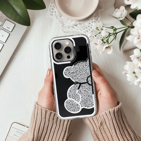 Etui TEDDY BEAR do iPhone 13 srebrny