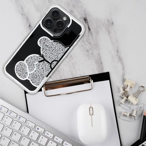 Etui TEDDY BEAR do iPhone 13 srebrny