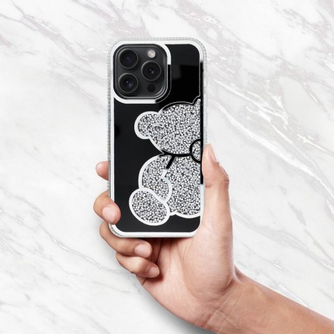 Etui TEDDY BEAR do iPhone 13 srebrny